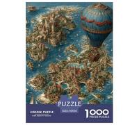 Mapa del Mundo 1000 Piezas Rompecabezas Juego De Familia Impresionante Maravilloso Puzzle Desafío De Color para Adultos Y Niños 70x50cm/1000pcs