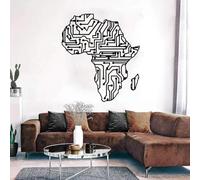 Mapa del mundo, África, pegatina de pared de ciencia g ircuito geométrico, mapa de África, pegatina de pared para sala de estar, dormitorio, sala de juegos, calcomanía artística.
