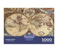 Mapa del Mundo Antiguo 1000 Piezas Paquete De Puzzle Puzzle Cartón Extra Grueso - Favorito De Coleccionistas, Relajación, Regalo Genial para Viajes O Fiestas 70x50cm/1000pcs