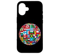 Mapa del Mundo con Banderas de países del Mundo, geografía de viajeros Carcasa para iPhone 16