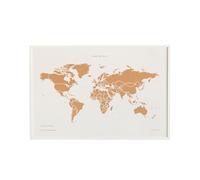 Mapa del Mundo de Corcho Special Edition con Marco 90 x 60 cm (Blanco)