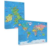 Mapa del mundo infantil y Reino Unido e Irlanda - Mapas educativos