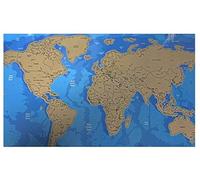 Mapa del mundo para rascar 82 cm * 59 cm con estados y banderas rascador incluido