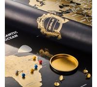 Mapa del mundo para rascar - Póster XL Rubbel con detalles de alta calidad - Mapa de viaje fácil de enmarcar - El mejor regalo para viajeros - Juego completo de accesorios incluido