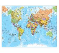 Mapa del mundo político, Actualizado 2026, plastificado, 59,4 x 42 cm | Maps International - póster de mapa del mundo