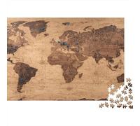 Mapa del Mundo Puzzle 1000 Piezas De Cartón Grueso Rompecabezas DIY Anti Estrés Adultos para Team Building En Casa como Regalo Original 52x38cm/1000pcs