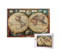 Mapa del Mundo Puzzle 2000 Piezas,Rompecabezas Adultos de Madera,Retro Puzzles Juegos Divertidos/Relajantes/Desafiantes para Adultos y Principiantes,como Regalo para Amigos y Seres Queridos M-706