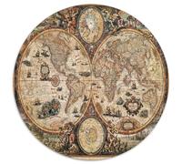 Mapa del Mundo Vintage Puzzle de 1000 Piezas Juego de Puzzle 1000 Piezas Papel para Adultos Geografía Histórica Calma Hogar 1000pcs (67.5x67.5cm)