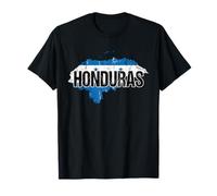 Mapa del país de Honduras y Bandera Vintage Envejecido Camiseta
