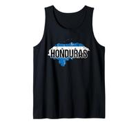 Mapa del país de Honduras y Bandera Vintage Envejecido Camiseta sin Mangas