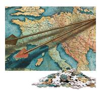 Mapa del país Puzzle 300 Piezas para Adultos Juego De Rompecabezas Decoración Cumpleaños EduGatoional Game Stress Relief Toy 300pcs (40x28cm)