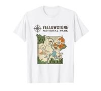 Mapa del Parque Nacional de Yellowstone: Viajes de inspiración Vintage Camiseta