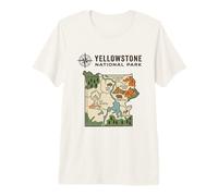 Mapa del Parque Nacional de Yellowstone: Viajes de inspiración Vintage Camiseta Premium