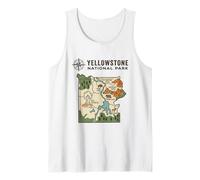 Mapa del Parque Nacional de Yellowstone: Viajes de inspiración Vintage Camiseta sin Mangas