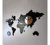 Mapa del reloj/reloj de la pared Mapa del mundo, Modern Wall Table Creative Silet Sala de estar, reloj de pared de la oficina, dormitorio de restaurantes de la cafetería, reloj de pared decorativo,