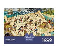 Mapa del Tesoro Pirata Puzzle De Madera Impermeable Puzzles De 1000 Piezas para Adultos Imposible Rompecabezas Juegos Educativos