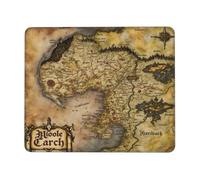 Mapa del Viejo Mundo Mapa De La Tierra Media Mousepad Agradable Alfombrilla De Escritorio Antideslizante Mouse Pad para Oficina Hogar Ordenador 25X30Cm