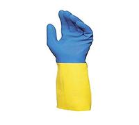 Mapa Duo-Mix 405 - Guante Bicolor, 1 par, Azul y Amarillo