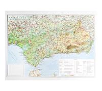 Mapa en relieve Andalucía. Escala 1:1.200.000, 45x32 cm
