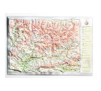Mapa en relieve Andorra. Escala 1:300.000, 31x21 cm