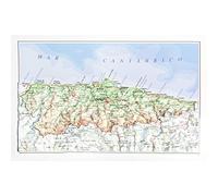 Mapa en relieve de Principado de Asturias: Escala gráfica