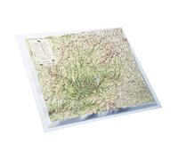 Mapa en relieve El Bierzo. Escala 1:250.000, 45x32 cm