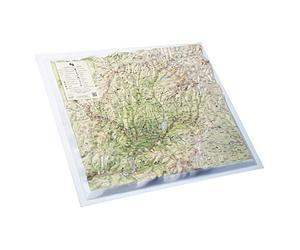 Mapa en relieve El Bierzo. Escala 1:250.000, 45x32 cm