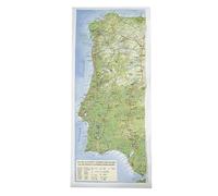 Mapa en relieve enrollable de la Via de la Plata y el camino de Santiago Portugués