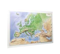 Mapa en relieve Europa físico. Escala 1:11.000.000, 65x45 cm