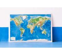 Mapa en relieve Mapamundi. Escala 1:67.000.000, 65x45 cm