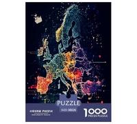 Mapa Europeo Puzzles Imposible,desafío for Adults Arte Juego EduGatoivo 1000 Piezas Obra De artee De Juego De para Adultos Y Niños Mayores De 12 Años 38x26cm/1000pcs