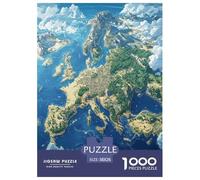 Mapa Europeo Puzzles Imposible,desafío para Adultos Arte Juego EduGatoivo 1000 Piezas Obra De artee De Juego De para Adultos, Regalos A Parteir De 14 Años 38x26cm/1000pcs