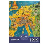 Mapa Europeoas Puzzles Imposible,desafío para Adultos Interesante Entretenimiento Creativo 1000 Piezas Obra De artee De Juego De para Adultos Y Niños A Parteir De 12 Años 70x50cm/1000pcs
