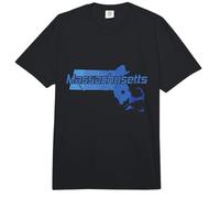 Mapa General de Massachusetts USA Comfort Colors Adult Heavyweight T-Shirt