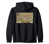 Mapa histórico de Londres Inglaterra City 1598 Recuerdo Antiguo Sudadera con Capucha