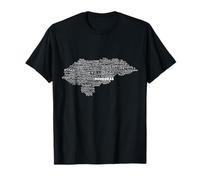 Mapa Honduras, Honduras en idiomas del mundo Camiseta