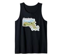Mapa Ilustrado de Massachusetts, Estado de la Bahía Camiseta sin Mangas