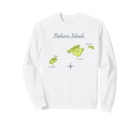 Mapa Islas Baleares Mallorca Ibiza Menorca Sudadera