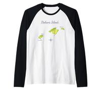 Mapa Islas Baleares Mallorca Ibiza Menorca Travel Camiseta Manga Raglan