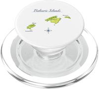 Mapa Islas Baleares Mallorca Ibiza Menorca Travel PopSockets PopGrip para MagSafe