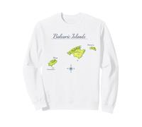 Mapa Islas Baleares Mallorca Ibiza Menorca Travel Sudadera