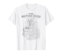 Mapa Islas Británicas Mar Irlanda Escocia Gales Inglaterra Monedas Camiseta