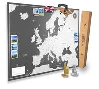 Mapa magnético de Europa incl. 2 x 15 pins magnéticos I Marque sus destinos de viaje I Coleccione fotos e imanes I Póster magnético - XXL (119x84CM)