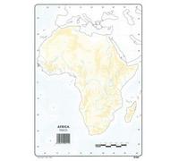 Mapa Mudo África Físico A4 (10 ud.)