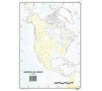 Mapa Mudo América del Norte Físico A4 (10 ud.)