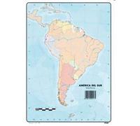 Mapa Mudo America del Sur Político A4 (10 ud.)