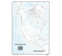 Mapa Mudo Américo del Norte Político A4 (10 ud.)