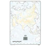 Mapa Mudo Asia Físico A4 (10 ud.)