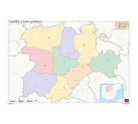 Mapa Mudo Erik Color Politico Castilla Y Leon (Set de 50)