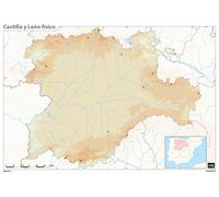 Mapa mudo es castilla y leon fisico